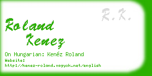 roland kenez business card